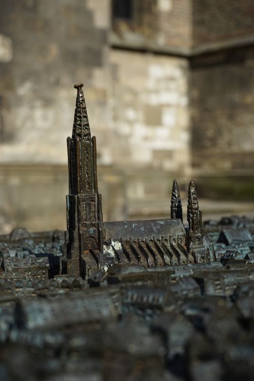 Palengvėjimas, Metalas, Ulmi Katedra, Münsteris, Miesto Vaizdas, Miestas, Peizažas, Modelis