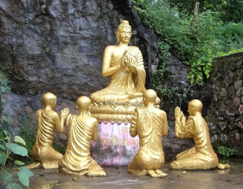 Religija, Garbinimas, Mokytojas, Buda, Auksas, Laosas