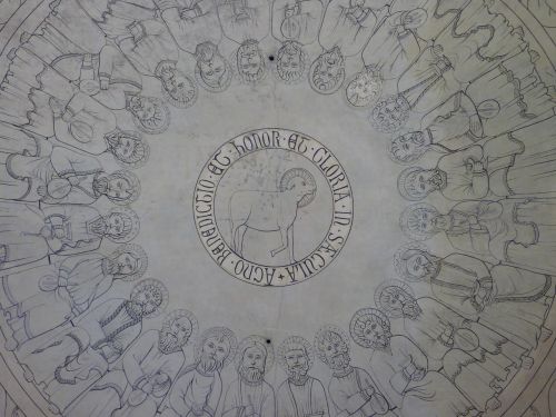 Religinė Freska, Lubos, St Wolf Naud, Romaniškoji Bažnyčia