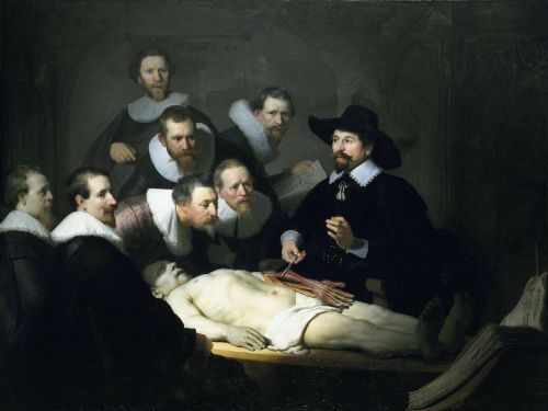 Rembrandt Van Rijn, Menininkai, Dailininkas, Tapyba Aliejiniais Dažais, Dr Nicolaes Tulpo Pamokos Anatomija, Drobė, Menas