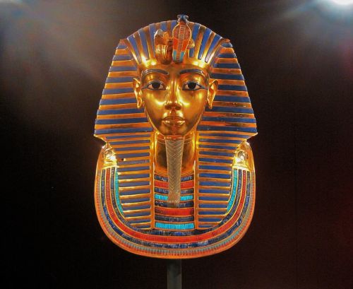 Karaliaus Tutankhamono Kaukės Reprodukcija, Rodyti, Turtai, Lobis, Auksas, Karalius, Egyptian, Tutankhamun, Kopija, Veidas, Kaukė