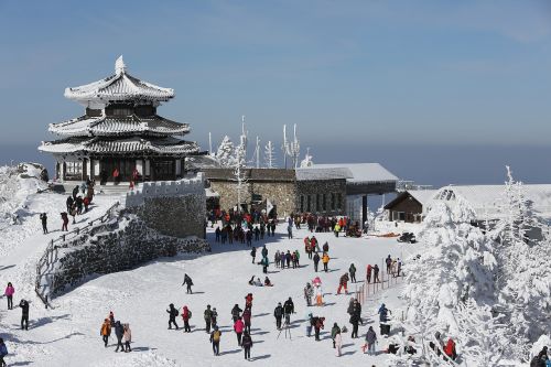 Korėjos Respublika, Deogyusan, Sniego Gėlė, Seolcheonbong, Gražus, Šaltyje, Žiema