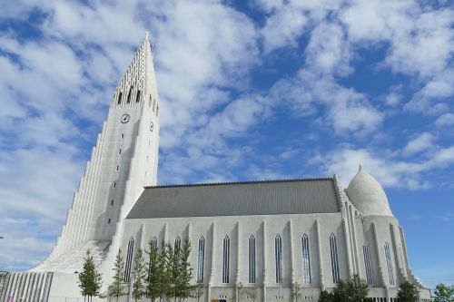 Reikjavikas, Bažnyčia, Hallgrímskirkja, Lankytinos Vietos, Architektūra, Orientyras, Balta, Iceland, Bokštas, Kapitalas