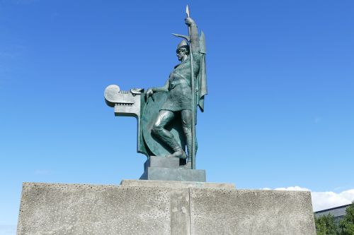 Reikjavikas, Iceland, Skulptūra, Figūra, Statula, Menas, Paminklas, Viking, Šarvai, Viduramžiai, Ietis, Vairas