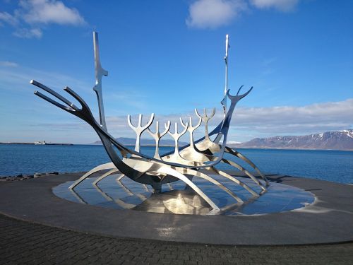 Reikjavikas, Iceland, Sólfar, Saulės Voyager, Orientyras