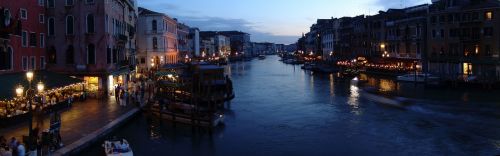 Rialto, Rialto Tiltas, Venecija, Italy, Naktinis Vaizdas