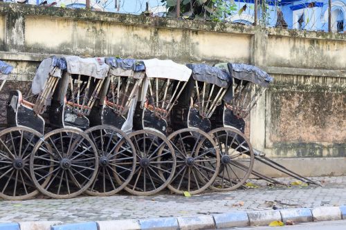 Rickshaw, Rickshaw Stendas, Gabenimas, Indija, Asija, Transporto Priemonė