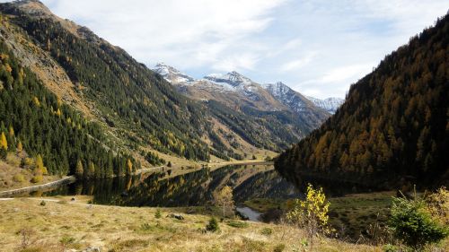 Riesachsee, Bergsee, Ruduo, Schladming, Enstal, Ežeras, Kalnai, Gamta, Kraštovaizdis