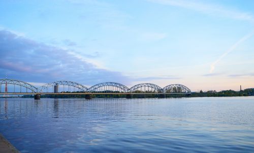 Riga, Geležinkelio Tiltas, Daugava, Daugava Upė, Tiltas Rygoje, Rodyti Vietą, Plienas, Upė, Tiltas, Tiltas Per Upę, Krantinė, Latvia