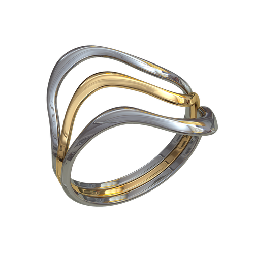 Žiedas,  Baltas Geltonas Auksas,  Ornamentu,  Nemokama Iliustracijos