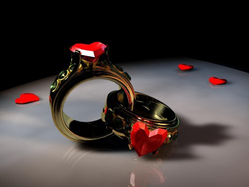 Žiedai, Širdis, Meilė, Simbolis, Ryšys, Romantika, Kartu, Įsitraukimas, Širdies Formos, Širdies Žiedas, Vestuvinis Žiedas, Auksas, Valentino Diena, Jausmas