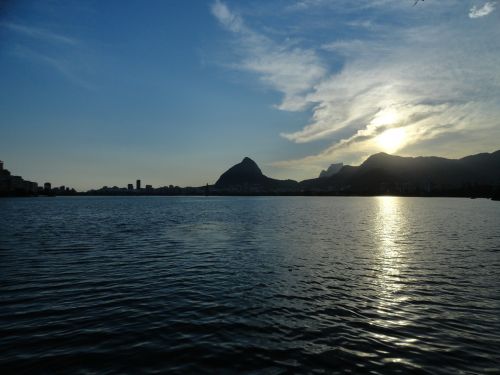 Rio De Janeiro Tvenkinys, Lago Rodrigo Freitas, Brazilija , Royalty Free