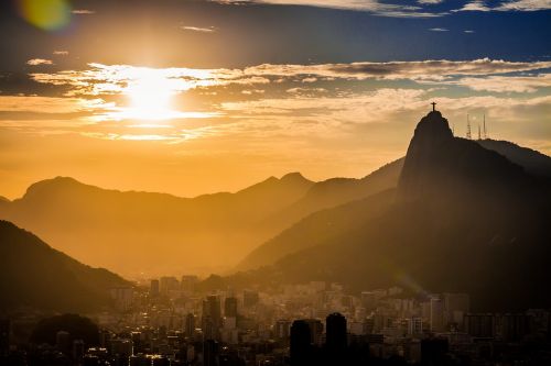 Rio De Janeiro Corcovado, Brazilija Upė, Iš Sausis, Kraštovaizdis, Turizmas, Royalty Free