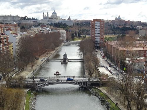 Upė, Manzanares, Madride, Kraštovaizdis, Gamta, Tiltas