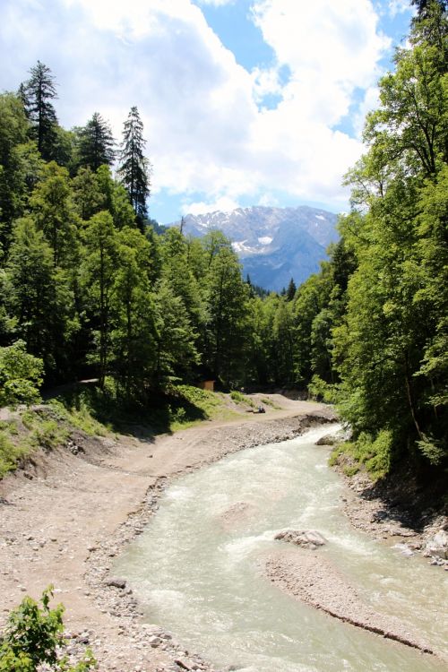 Upė, Alpių, Lenkti, Kalnai, Vanduo, Gamta, Kraštovaizdis