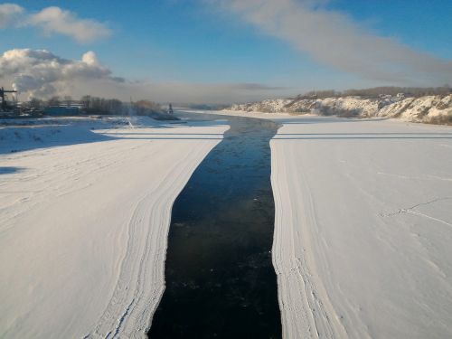 Upė, Žiema, Tom, Siberija