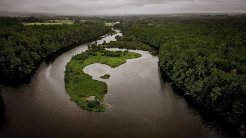 Upė, Sala, Uav, Drone