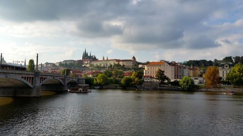 Upė,  Vanduo,  Panoraminis,  Miestas,  Architektūra,  Prague,  Čekijos Respublika,  Europa,  Be Honoraro Mokesčio