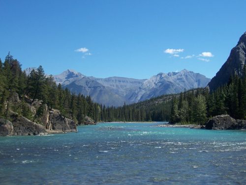 Upė, Kanada, Mėlynas, Mėlynas Dangus Turizmas, Šventė, Medis, Žalias, Vanduo, Kelionė, Aqua