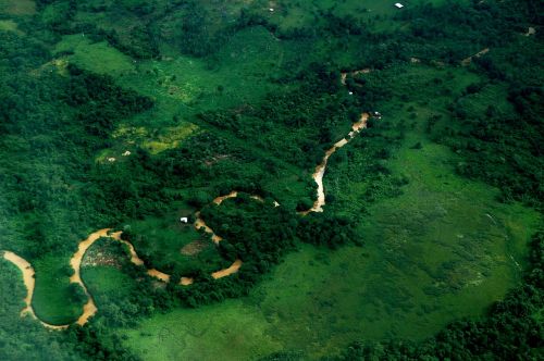 Upė, Upės Kilpa, Oro Vaizdas, Centrinė Amerika, Paukščio Skrydžio Vaizdas