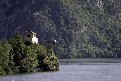 Upė Danube, Geležiniai Vartai, Signalo Bokštas, Uolos, Medžiai, Vanduo