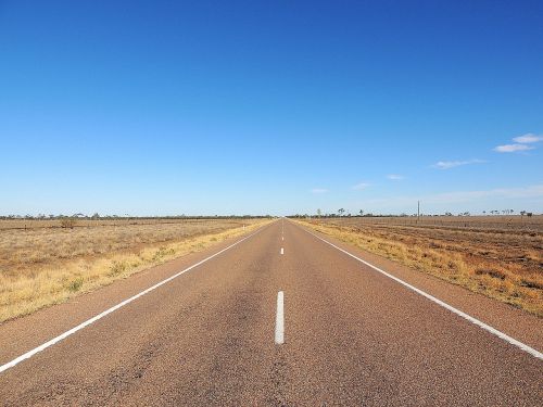 Kelias, Outback, Australia, Australian Outback, Izoliuoti, Vakaruose, Sausas, Sausas