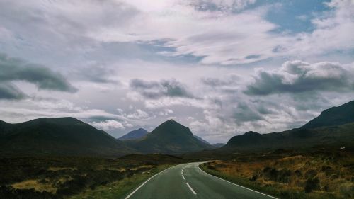 Kelias, Vienišas, Škotija, Platus, Žemė, Nieko, Gamta, Kraštovaizdis, Tuščia, Kelionė, Kalnai, Isle Of Skye, Šventė