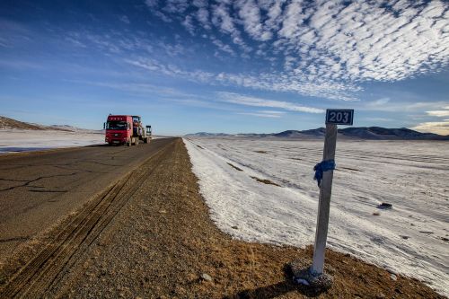 Kelias, Žemynas, Transportas, Nacionalinis Greitkelis, Į Arbatos Regioną, Gruodžio Mėn ., Mongolija