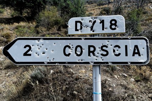 Kelias, Skydas, Kelio Pusė, Eismas, Korsika, Corscia