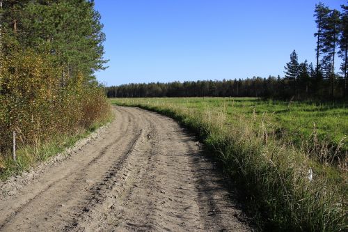 Kelias, Kaimas, Kraštovaizdis, Suomių, Milieu, Laukas