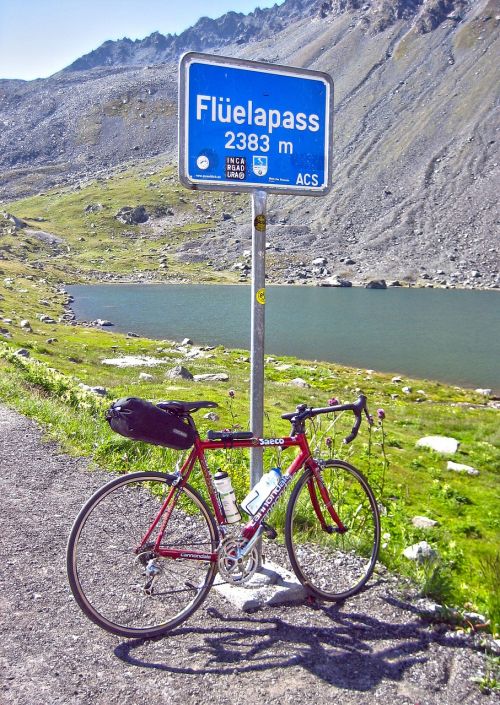 Kelių Dviratis,  Transalpos,  Praeiti,  Alpių,  Šveicarijos Flüelapass,  Leidimo Mokykla,  Aukštas,  Kalnai,  Dviračiu,  Alpių Perėjimas