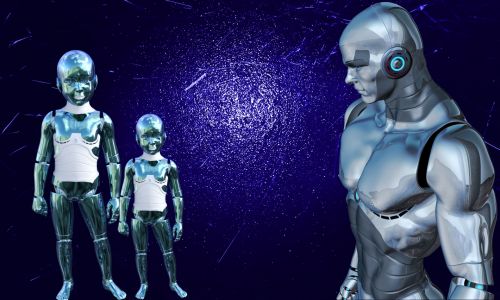 Robotas,  Vaikai,  Ateitis,  Skaitmeninis,  Fonas,  Elektronika,  Robotas Fone
