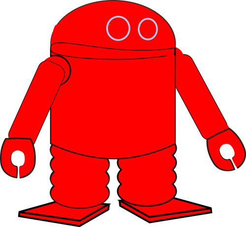 Robotas, Android, Droid, Robotų Technika, Mašina, Dirbtinis Intelektas, Raudona, Žaislas, Nemokama Vektorinė Grafika