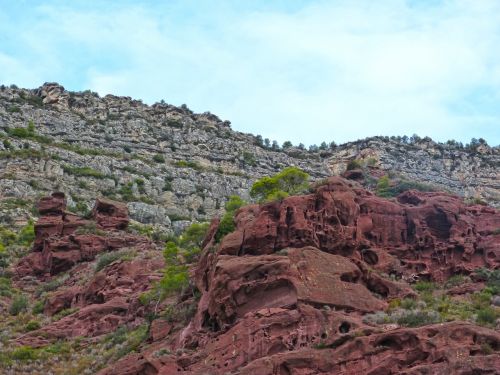 Rokas, Raudonasis Smiltainis, Montsant, Anksčiau, Raudonos Uolos, Erozijos Tekstūra