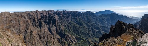 Uola,  La Palma,  Kanarų Salos,  Nacionalinis Parkas Caldera,  Sala,  Rokas,  Panorama