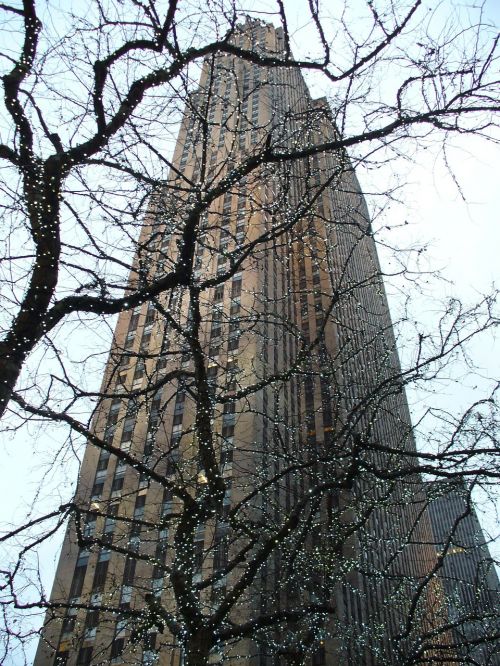 Rockefeller Centras, Grattacielo, Niujorkas, Žiema, Manhatanas, Edificio