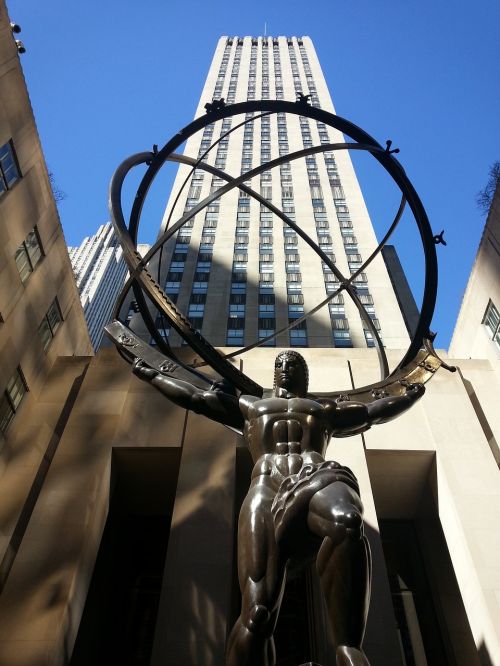 Rockefeller Centras, Niujorkas, Dangoraižis, Nyc, Architektūra, Pastatas, Manhatanas, Usa