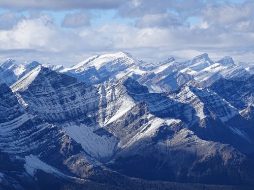 Uolos, Kaskados Kalnas, Tvirtas, Akmenys, Alberta, Banff, Smailės, Gamta, Aukštas, Šaltas, Kanada, Vakaruose