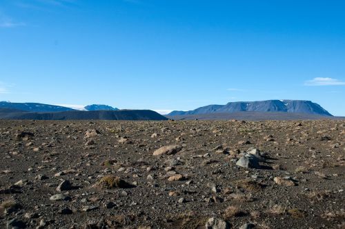 Akmenys, Kalnai, Mėlynas Dangus, Kraštovaizdis, Iceland, Horizontas