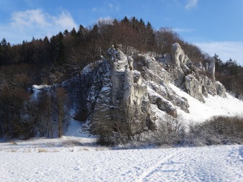 Akmenys, Žiema, Kraštovaizdis, Nacionalinis Parkas, Lenkija, Gamta