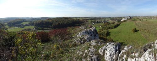 Akmenys, Kalkakmeniai, Lenkija, Kraštovaizdis, Gamta, Grožis, Ruduo, Panorama