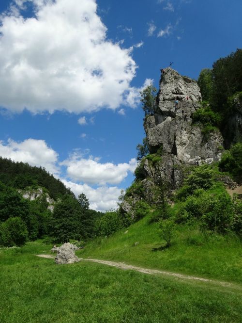 Akmenys, Gamta, Kraštovaizdis, Lenkija, Jura Krakowsko Częstochowa, Turizmas, Alpinizmas