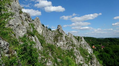 Akmenys, Kalkakmeniai, Žygiai, Kraštovaizdis, Gamta, Lenkija, Turizmas, Jura Krakowsko Częstochowa, Viršuje, Kelionė