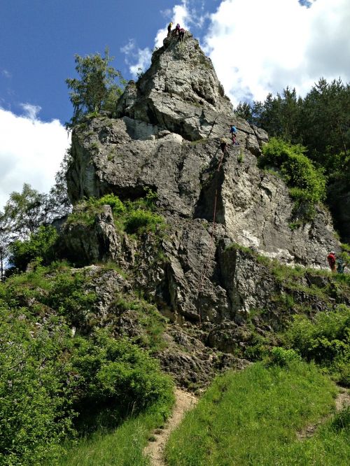 Akmenys, Kalkakmeniai, Kraštovaizdis, Jura Krakowsko Częstochowa, Dolina Kobylańska, Šventė, Alpinizmas, Gamta