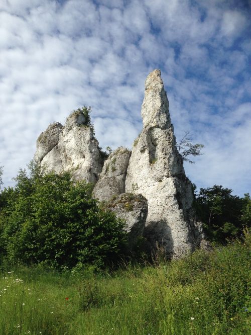 Akmenys, Kalkakmeniai, Jura Krakowsko Częstochowa, Gamta, Lenkija, Kraštovaizdis, Kelionė