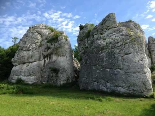 Akmenys, Kalkakmeniai, Jura Krakowsko Częstochowa, Gamta, Lenkija, Kraštovaizdis