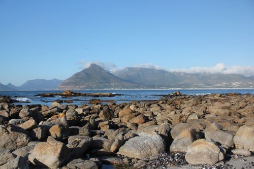 Akmenys, Jūra, Kalnas, Pietų Afrika, Capetown, Dangus, Vandenynas
