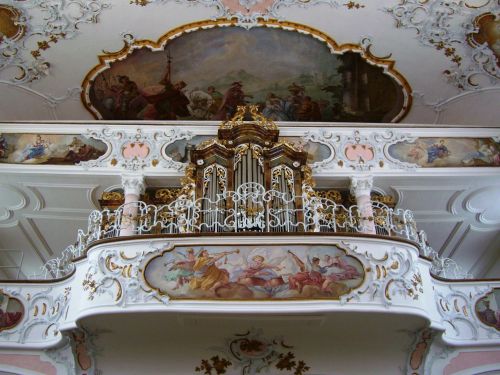 Rokoko, Organas, Galerija, Parapijos Bažnyčia St Ulrich, Seeg, Allgäu
