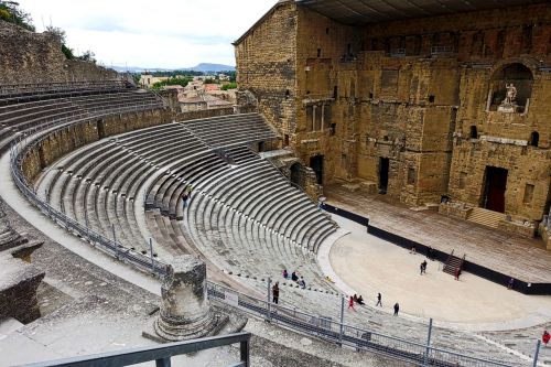 Romėnų, Amfiteatras, Paminklas, Paveldas, Archeologija, France, Senovės, Istorinis, Unesco, Oranžinė, Orientyras, Kultūra
