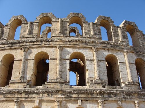 Romėnų Griuvėsiai, Amfiteatras, Architektūra, Senovės, El Jem, Tunisas, Afrika, Paveldas, Pastatas